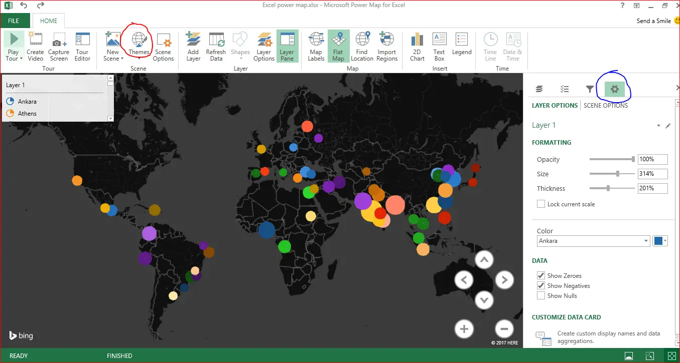 Excel Map Chart Cities