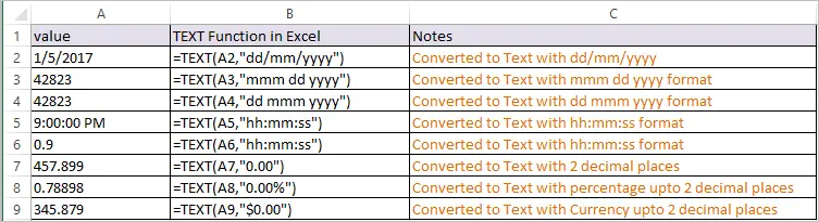 TEXT Function In Excel Convert Numeric To Text In Excel DataScience 