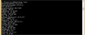 List all packages, modules installed in python - pip list - DataScience ...