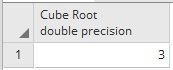 Кубический корень столбца в postgresql 2