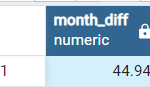 Difference between two dates in Months - PostgreSQL 1