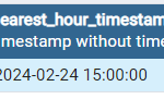 Truncate the datetime to nearest hour in postgresql 1