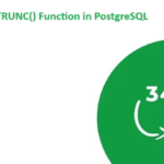 Truncate the value of column in PostgreSQL (TRUNC() Function) 1